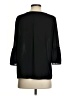 Elle 100% Polyester Black 3/4 Sleeve Top Size S - photo 2