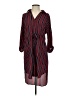 Blu Pepper 100% Polyester Stripes Burgundy Casual Dress Size S - photo 1