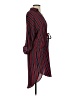 Blu Pepper 100% Polyester Stripes Burgundy Casual Dress Size S - photo 4
