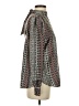 Ann Taylor LOFT 100% Polyester Tweed Green Long Sleeve Blouse Size S - photo 4
