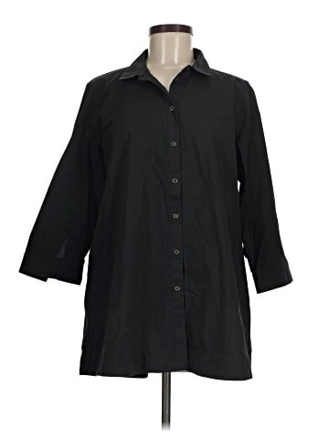 Topshop 3/4 Sleeve Button-Down Shirt (view 1)