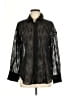 Zara Metallic Black Long Sleeve Blouse Size M - photo 1