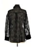 Zara Metallic Black Long Sleeve Blouse Size M - photo 2