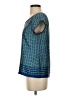 Pim + Larkin Blue Short Sleeve Blouse Size S - photo 5
