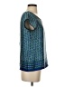 Pim + Larkin Blue Short Sleeve Blouse Size S - photo 4