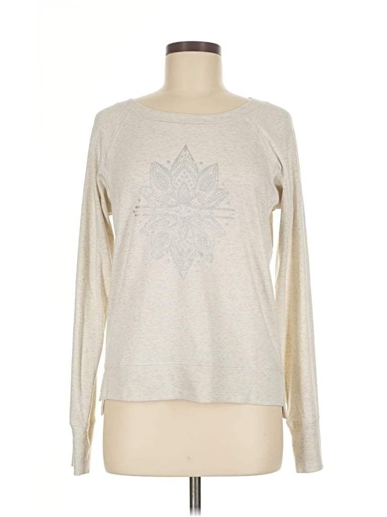 Pre-owned Gaiam Long Sleeve T-shirt In Silver