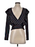 Saylor Blue Long Sleeve Top Size S - photo 1