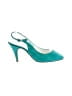 Assorted Brands Color Block Teal Blue Heels Size 5 1/2 - photo 1