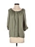 Willi Smith 100% Polyester Green 3/4 Sleeve Blouse Size S - photo 1