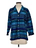 Chico's Design 100% Silk Stripes Blue 3/4 Sleeve Silk Top Size Sm (0) - photo 1