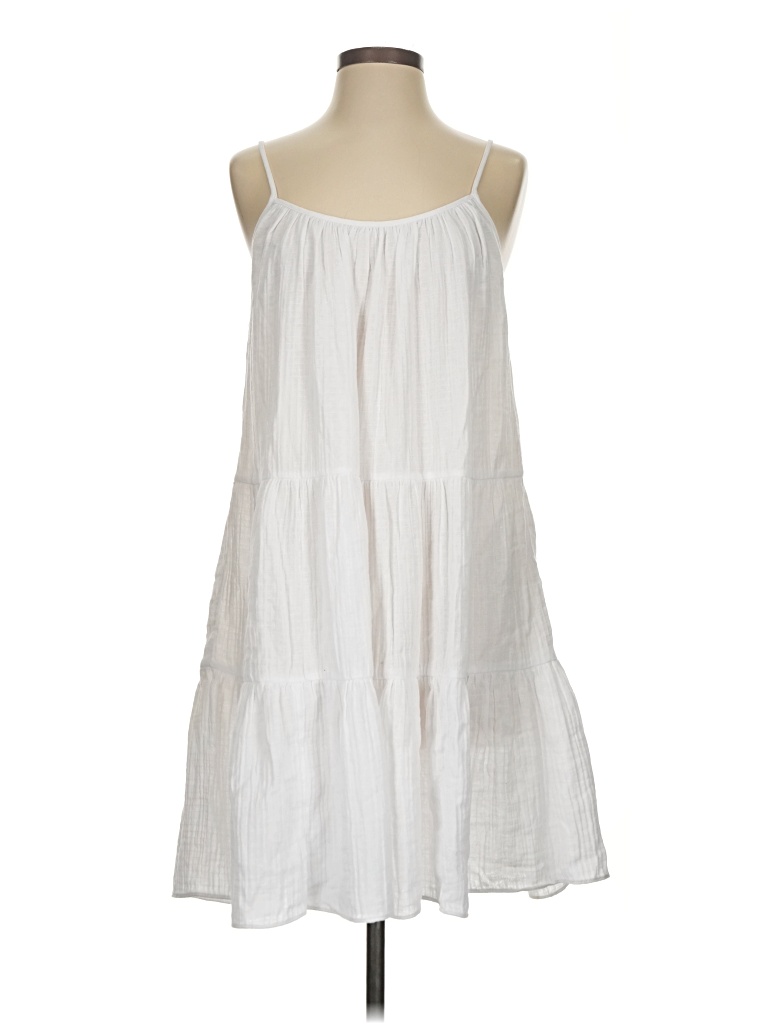 Pre-owned H&m Casual Dress In White