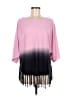 NY Collection 100% Acrylic Pink Poncho One size - photo 1