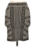 BCBGMAXAZRIA Chevron-herringbone Gray Casual Skirt Size M - photo 1