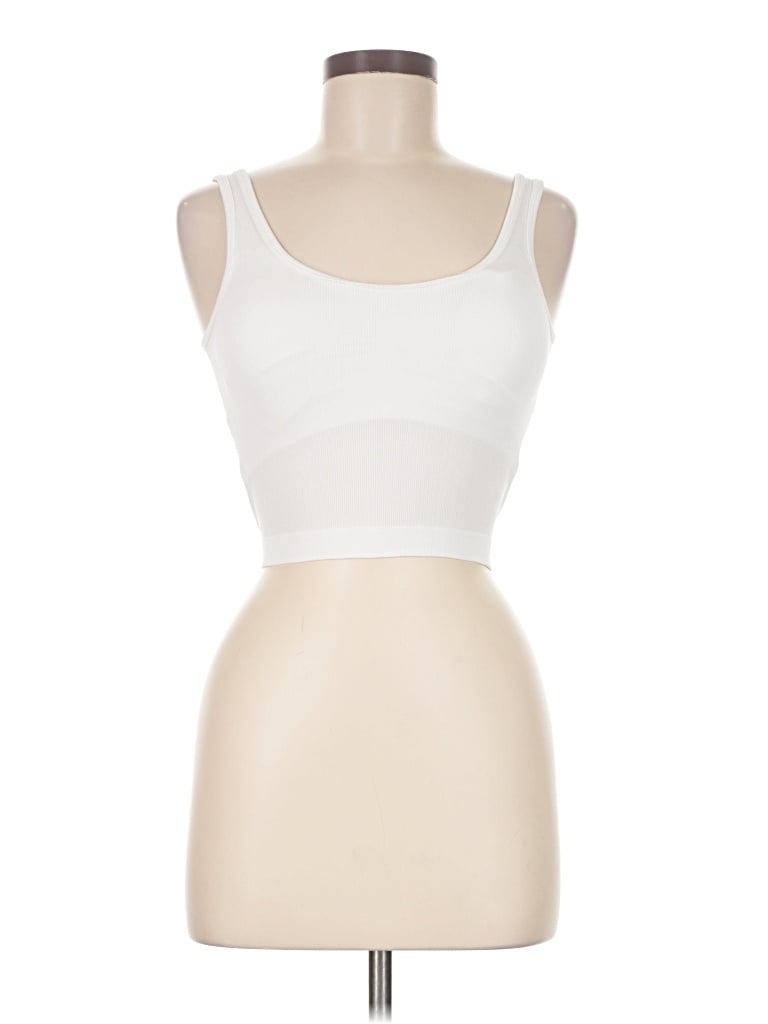 Pre-owned Pro-fit Tank Top Ivory Strapless Neckline Tops In White