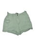 wonderly Solid Green Shorts Size L - photo 1