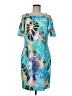 Gianni Bini Tropical Teal Cocktail Dress Size M - photo 1