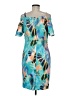 Gianni Bini Tropical Teal Cocktail Dress Size M - photo 2
