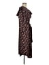 Topshop 100% Polyester Paisley Black Casual Dress Size 6 - photo 4