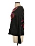 Leifnotes Floral Black Pullover Sweater Size S - photo 5