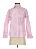 Talbots 100% Cotton Checkered-gingham Pink Long Sleeve Button-Down Shirt Size S - photo 1