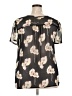Ann Taylor 100% Polyester Black Short Sleeve Blouse Size XXL - photo 2