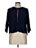 New Directions 100% Rayon Blue 3/4 Sleeve Blouse Size L - photo 1
