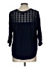 New Directions 100% Rayon Blue 3/4 Sleeve Blouse Size L - photo 2