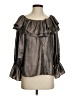 Joy Joy Metallic Gray 3/4 Sleeve Blouse Size S - photo 1