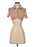 Shein Tan Short Sleeve Turtleneck Size 4 - photo 1