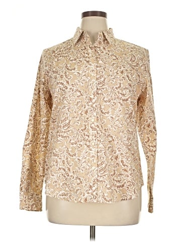Jones New York Signature Long Sleeve Button-Down Shirt (view 1)