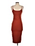 Lux Solid Brown Casual Dress Size S - photo 2