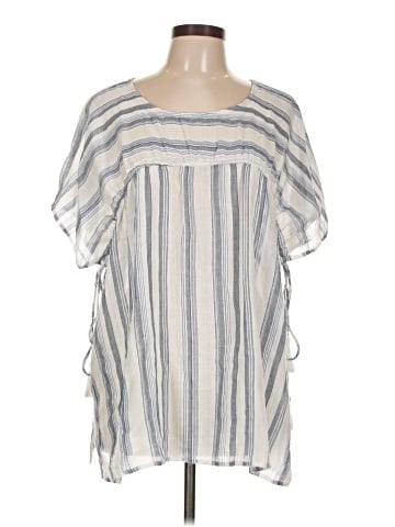 Cotton Bleu Short Sleeve Blouse (view 1)