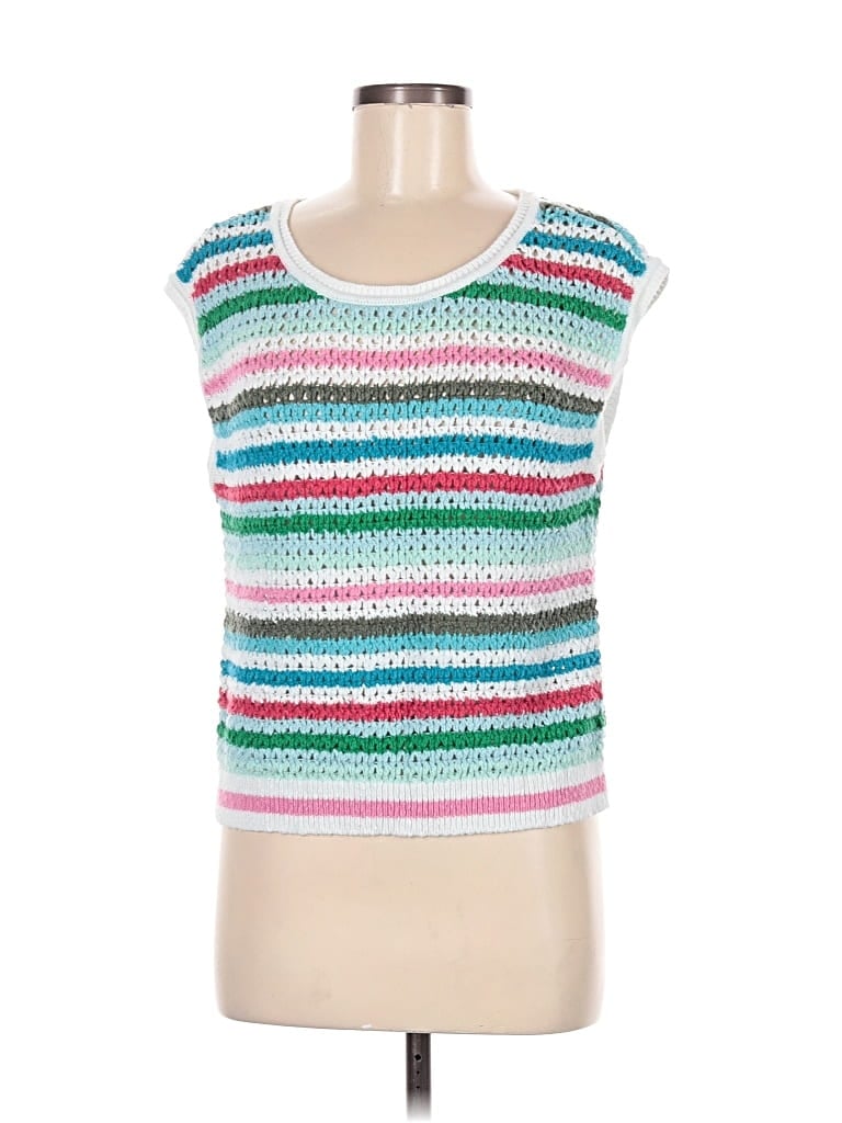 Pre-owned Talbots Sweater Vest In White