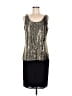 Patra 100% Polyester Silver Cocktail Dress Size 8 - photo 1