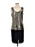 Patra 100% Polyester Silver Cocktail Dress Size 8 - photo 2