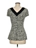 Maggy L Black Short Sleeve Top Size 8 - photo 2