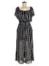 AUW 100% Polyester Print Black Jumpsuit Size M - photo 1