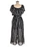 AUW 100% Polyester Print Black Jumpsuit Size M - photo 2