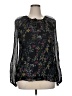 Sundance 100% Viscose Print Black Long Sleeve Blouse Size XL - photo 1