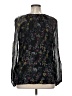 Sundance 100% Viscose Print Black Long Sleeve Blouse Size XL - photo 2