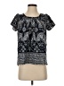 Bleuh Ciel 100% Polyester Black Short Sleeve Blouse Size XS - photo 1