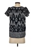 Bleuh Ciel 100% Polyester Black Short Sleeve Blouse Size XS - photo 2