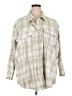 H&M Plaid Tan Long Sleeve Blouse Size XXL - photo 1