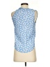Ann Taylor LOFT 100% Rayon Blue Sleeveless Blouse Size XS - photo 2