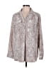 Ann Taylor 100% Polyester Paisley Silver Long Sleeve Blouse Size L - photo 1