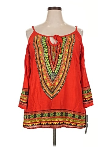 Unique Spectrum 3/4 Sleeve Blouse (view 1)