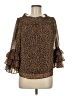 CeCe 100% Polyester Brown 3/4 Sleeve Blouse Size M - photo 1