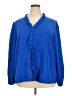 Shein Curve Blue Long Sleeve Blouse Size 18 Plus (3) - photo 1