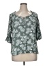 Naif Floral Green Gray 3/4 Sleeve Blouse Size 1X (estimated) - photo 1