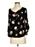 Everly 100% Rayon Black 3/4 Sleeve Blouse Size S - photo 1